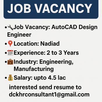 Autocad Design Engineer - 02 to 03 years