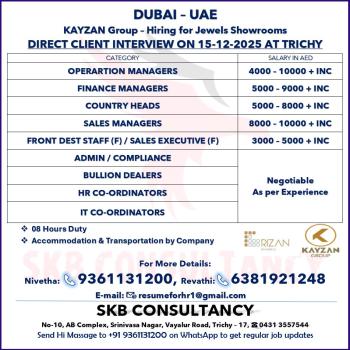 WANTED FOR DUBAI