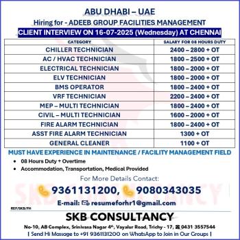 WANTED FOR ABUDHABI-UAE