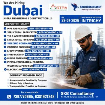 WANTED FOR DUBAI-UAE