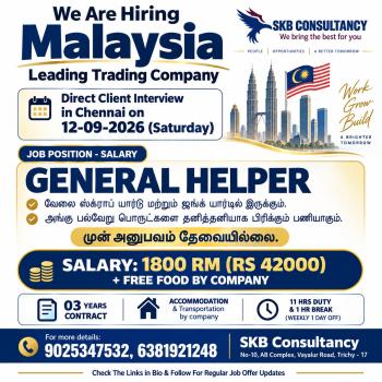 WANTED FOR MALAYSIYA