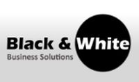 Black And White Business Solution Company Logo