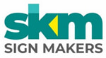 SKM SIGN MAKERS logo